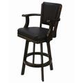 Ram Game Room 30 In. Seat Height Backed Swivel Arms Barstool - Cappuccino BSTL2-CAP
